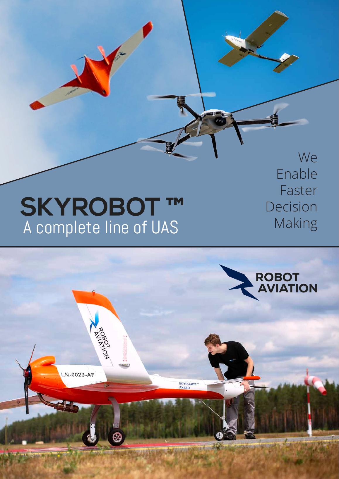 Cover of Robot Aviation’s 2019 SkyRobot unmanned aircraft product publication